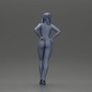 Naked Stylishly Standing with One Hand on Hip and Playful Look - Only-Games