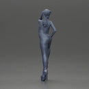 Bold Fashionista in Red Bodysuit and Sky-High Platform Heels - Only-Games