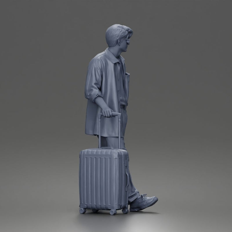 Young Traveler with suitcase
