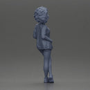 Stylish woman posing confidently with voluminous hair and trendy outfit - Only-Games