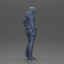 Casual girl with hoodie and sweatpants, striking a confident pose - Only-Games