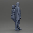 Couple in winter outfits stands by car, calm and stylish. - Only-Games