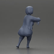 Calm woman sits midair with grace arms folded legs crossed in peace - Only-Games