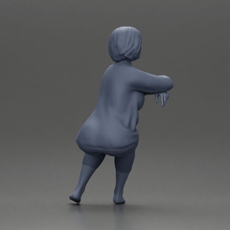 Calm woman sits midair with grace arms folded legs crossed in peace - Only-Games