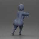 Calm woman sits midair with grace arms folded legs crossed in peace - Only-Games