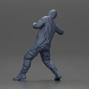 Asian Man in Hoodie and Cargo Pants Fighting with Strong Stance - Only-Games