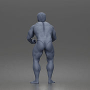 Bodybuilder flexes muscles posing trunks onstage powerhouse - Only-Games