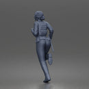 Running Law Enforcement Officer with Tactical Vest and Boots