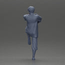 Martial Artist in Action Pose Wearing Traditional Kung Fu Outfit - Only-Games