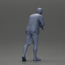 Stylish man leans casually with cool energy in relaxed summer outfit stance - Only-Games