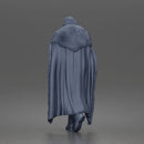 Fearless Warrior Walking Proudly in Heavy Armor and Fur Cloak