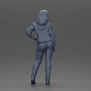 Casual girl with hoodie and sweatpants, striking a confident pose - Only-Games