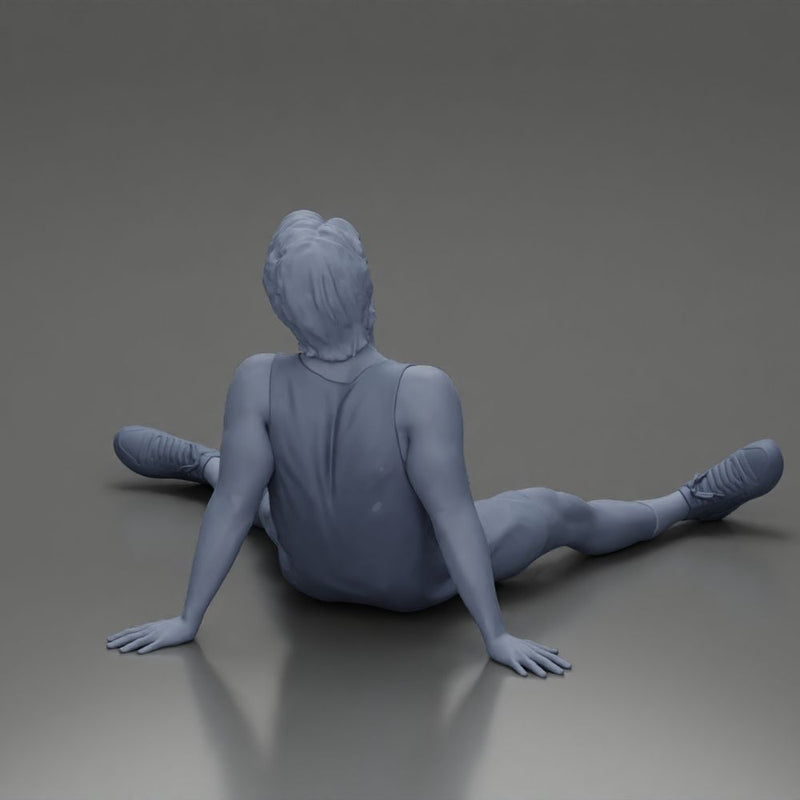 Casual Pose Relaxed Man Sitting with Comfortable Clothing and Footwear - Only-Games