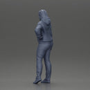 Casual girl with hoodie and sweatpants, striking a confident pose - Only-Games