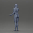 Confused Woman in Bikini Standing with Hand on Forehead - Only-Games