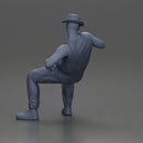 Man in hat smoking pipe leaning back with cool style - Only-Games