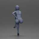 Woman sitting  with Pigtails wearing bikini smoking cigarette with contemplative gaze - Only-Games