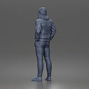 Casual Man Standing Confidently Wearing Jacket Pants Shoes And Beanie