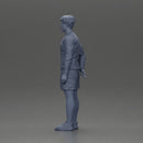 Casual man in purple shirt, shorts, and white tights standing confidently - Only-Games