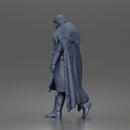 Fearless Warrior Walking Proudly in Heavy Armor and Fur Cloak