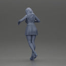 Elegant woman standing on a balcony, gazing into the distance - Only-Games