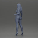 Sexy girl in bikini and heels posing on the beach - Only-Games