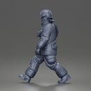 Firefighter walking