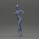 Naked Stylishly Standing with One Hand on Hip and Playful Look - Only-Games