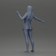 woman wearing a wet shirt moving gracefully with her arms in motion - Only-Games