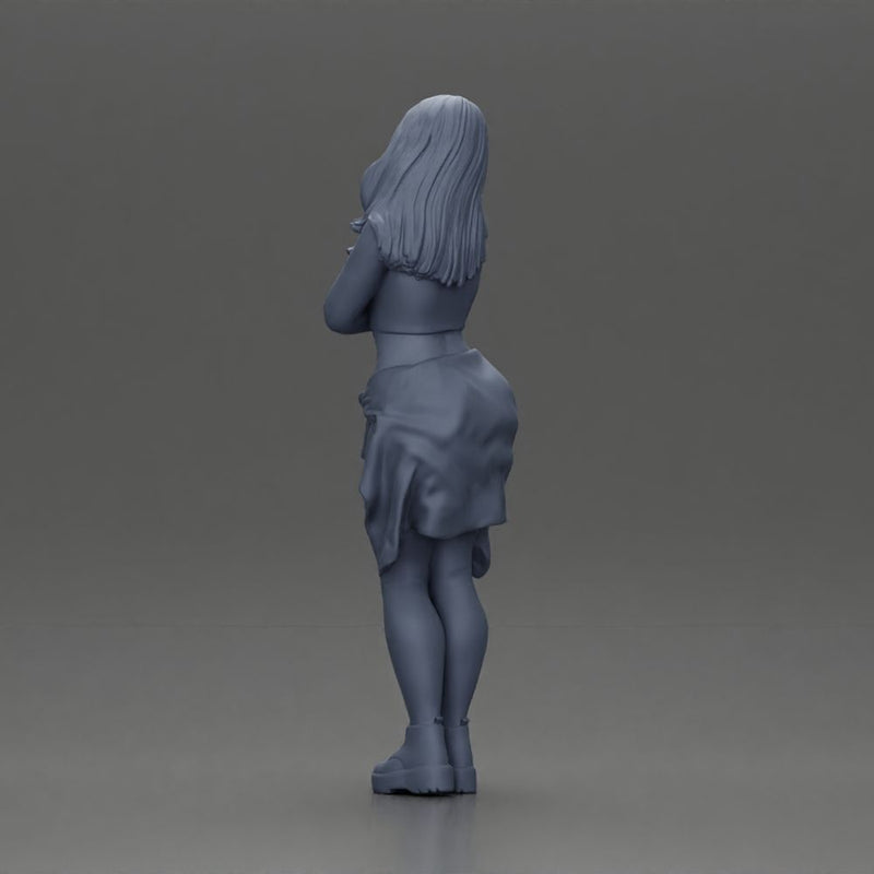 Casual yet confident woman in vibrant colors, striking a thoughtful pose - Only-Games