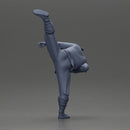 Ninja in black uniform performs high side kick with precision - Only-Games