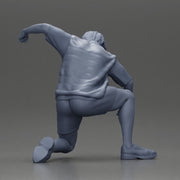 Man Confronting Opponent in Intense Struggle on the Street, Preparing for Victory - Only-Games