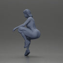 Street dancer in red overalls sitting stylishly on parked car - Only-Games