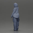 Skater girl wearing crop top cargo pants relaxed pose - Only-Games