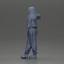 Graceful woman leaning on the car in magenta and lavender striking relaxed stylish pose - Only-Games