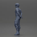 Man with messy hair wearing black shirt and cargo pants - Only-Games