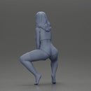 Sexy girl sitting at home wearing shorts and mini shirt at home - Only-Games