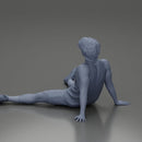 Casual Pose Relaxed Man Sitting with Comfortable Clothing and Footwear - Only-Games