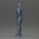 woman in red bodysuit striking a fashionable pose with sneakers - Only-Games