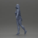 Girl lets her red jacket slip embracing freedom rhythm grace and herself fully - Only-Games