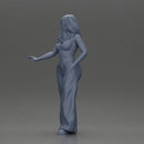 Chola style woman white top red baggy pants posing. - Only-Games