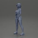 Woman Posing Boldly in Vibrant Summer Streetwear Style - Only-Games