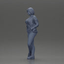 Confident woman leaning slightly with her hands in pockets - Only-Games