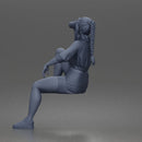 Relaxed Morning Drinker Sitting Casually in Comfy Outfit and Sneakers
