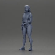 attractive woman in purple hoodie and bikini strikes a pose with style - Only-Games