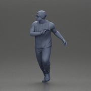 Gangster Man in Beanie Sunglasses Tank Pants Sneakers Running with Gun - Only-Games