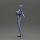 Golden dancer spins gracefully wearing red top and black bikini - Only-Games