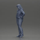 Casual girl with hoodie and sweatpants, striking a confident pose - Only-Games