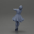 Girl in dress leaning back holding hands enjoying a playful dance moment - Only-Games