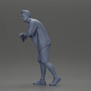 Stylish man leans casually with cool energy in relaxed summer outfit stance - Only-Games